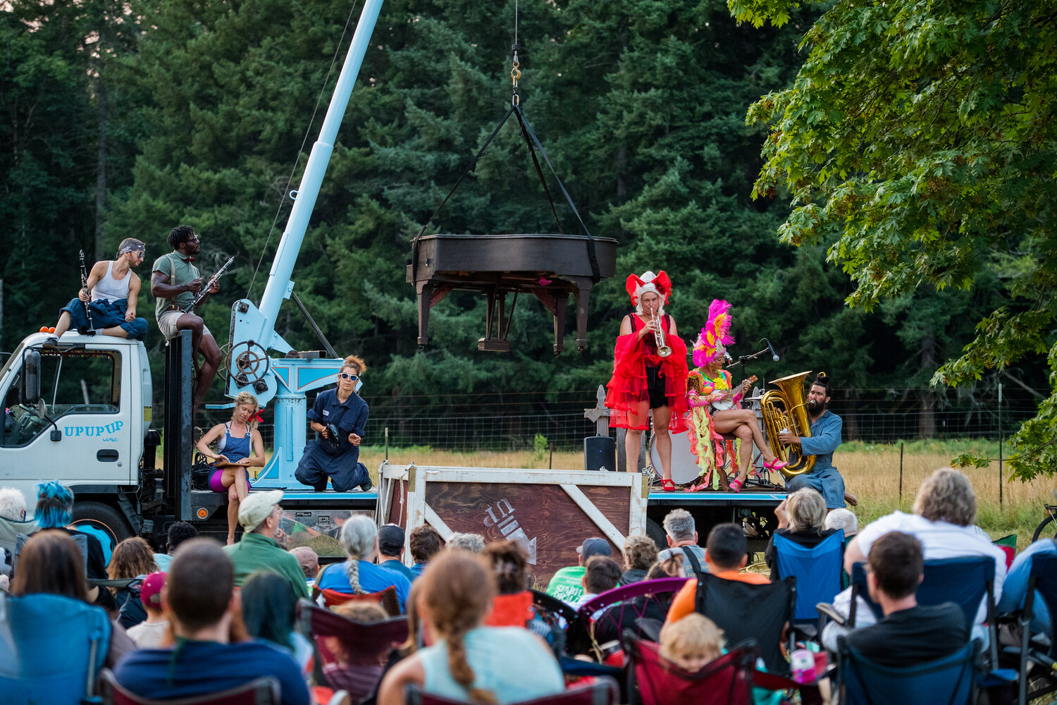 UP UP UP Crane Truck Circus Port Townsend Leader